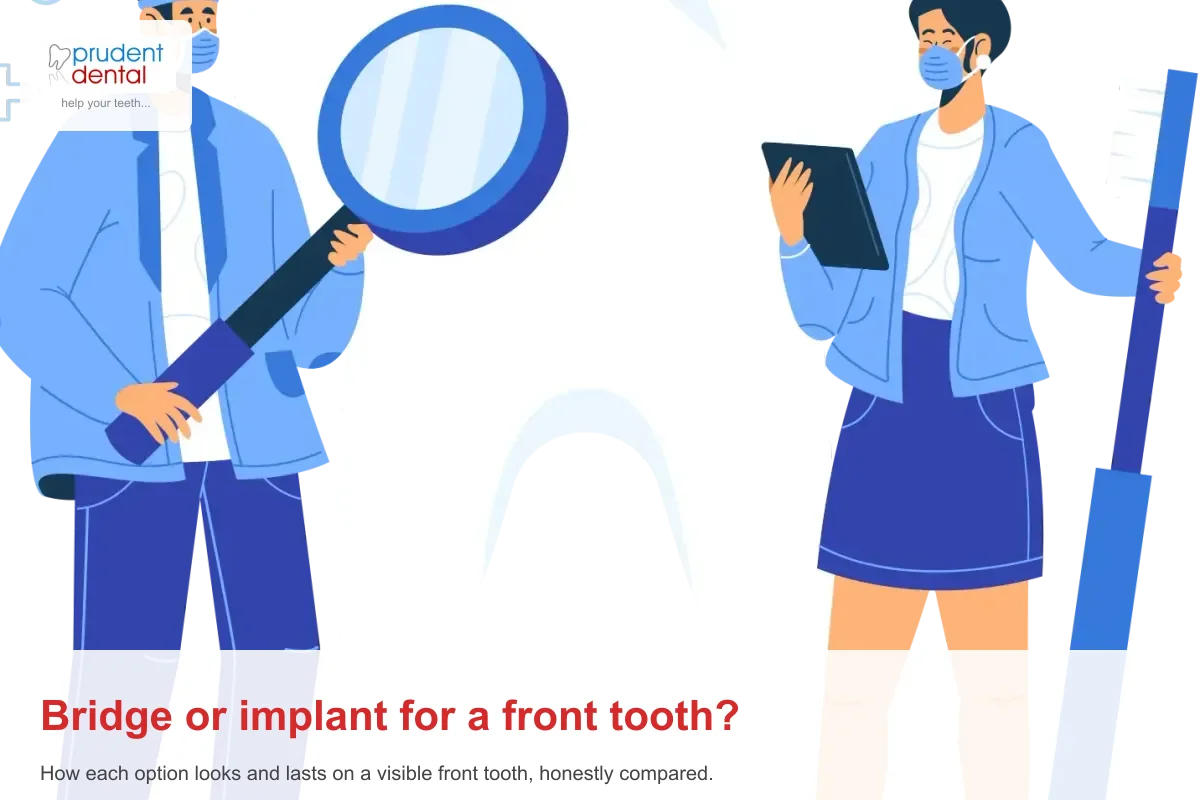 Bridge or implant for a front tooth?