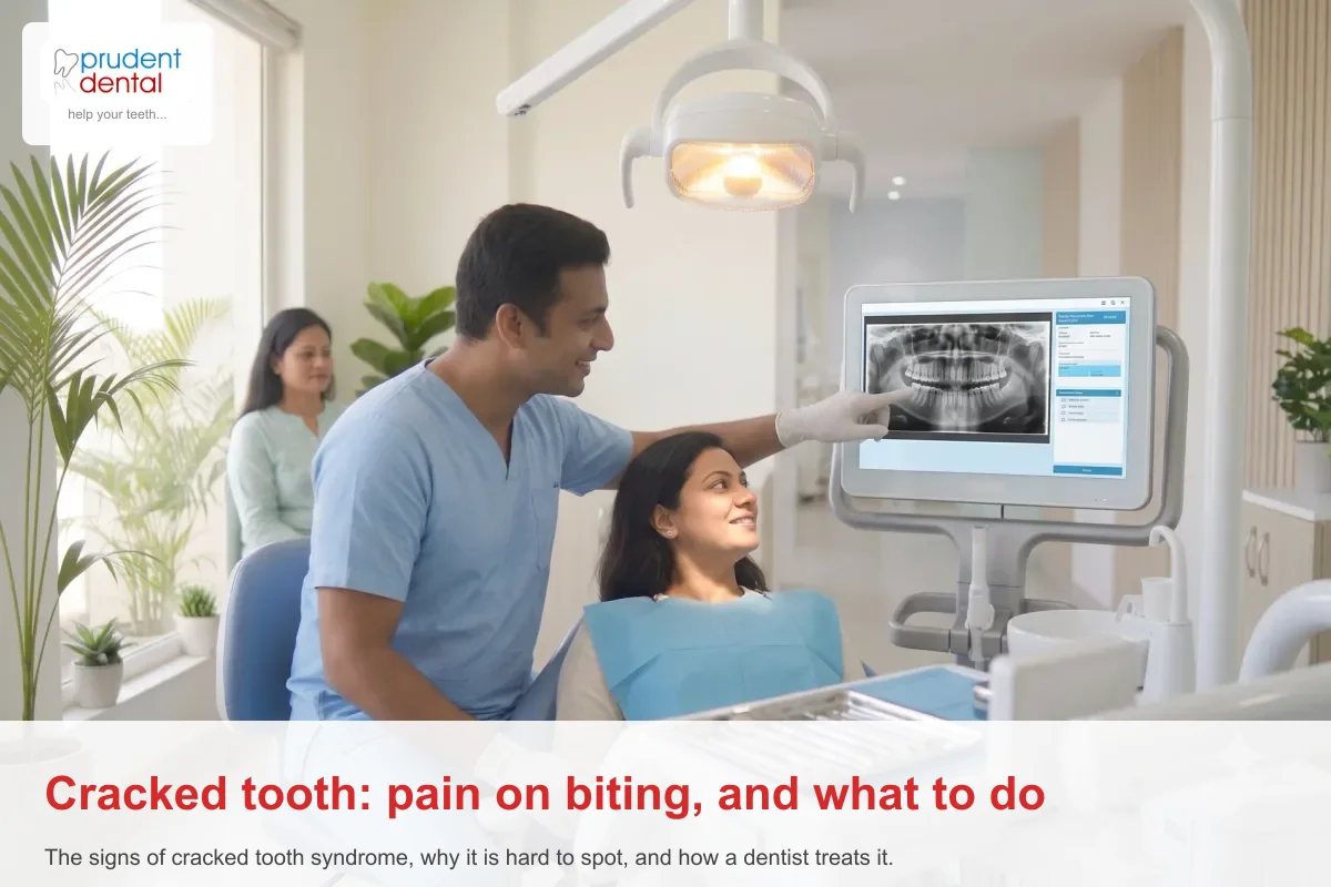 Cracked tooth: pain on biting, and what to do