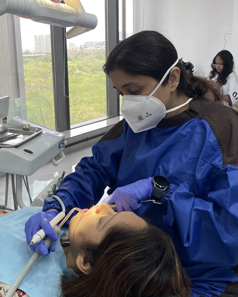 Treatment bay with a window view at Prudent Dental Clinic, Viman Nagar